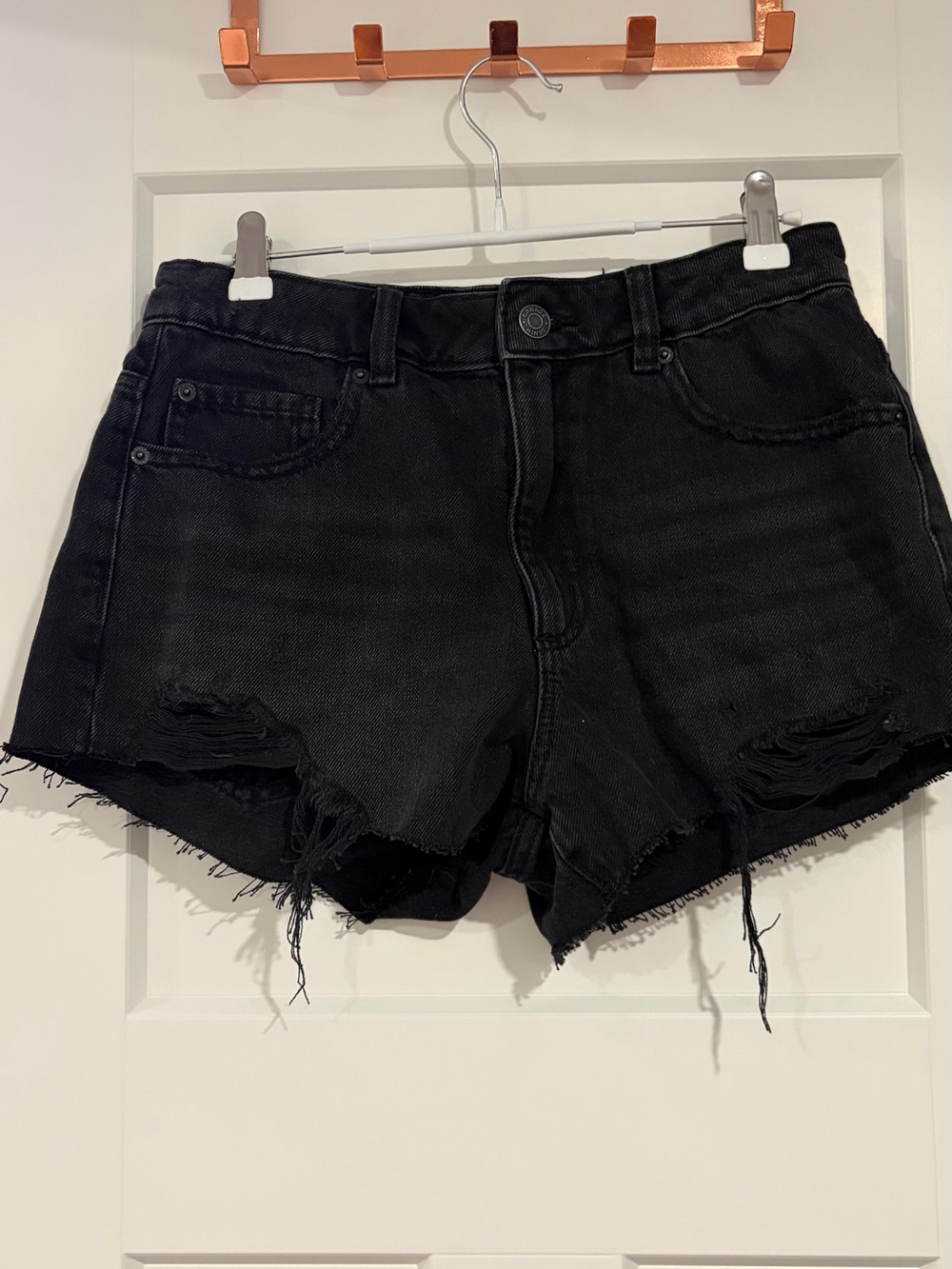 Garage Black Distressed Denim Shorts 🖤